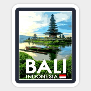 Bali Indonesia Vintage Advertising Travel and Tourism Print Sticker